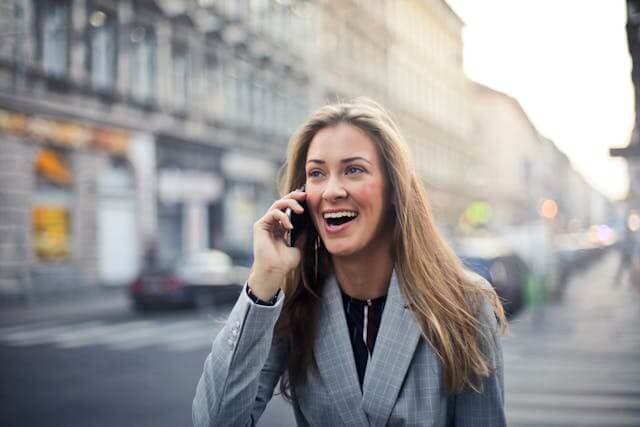 Person using smartphone in Poland