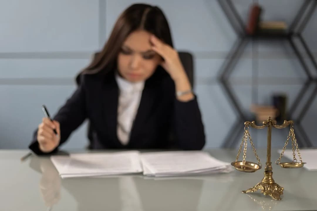 Immigration lawyer consulting with a client in Poland