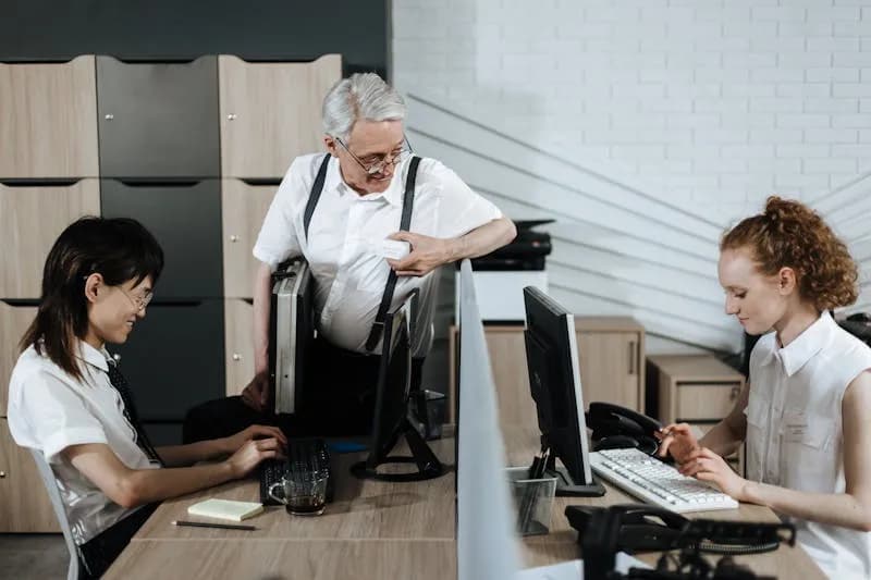 Office workers collaborating in Poland